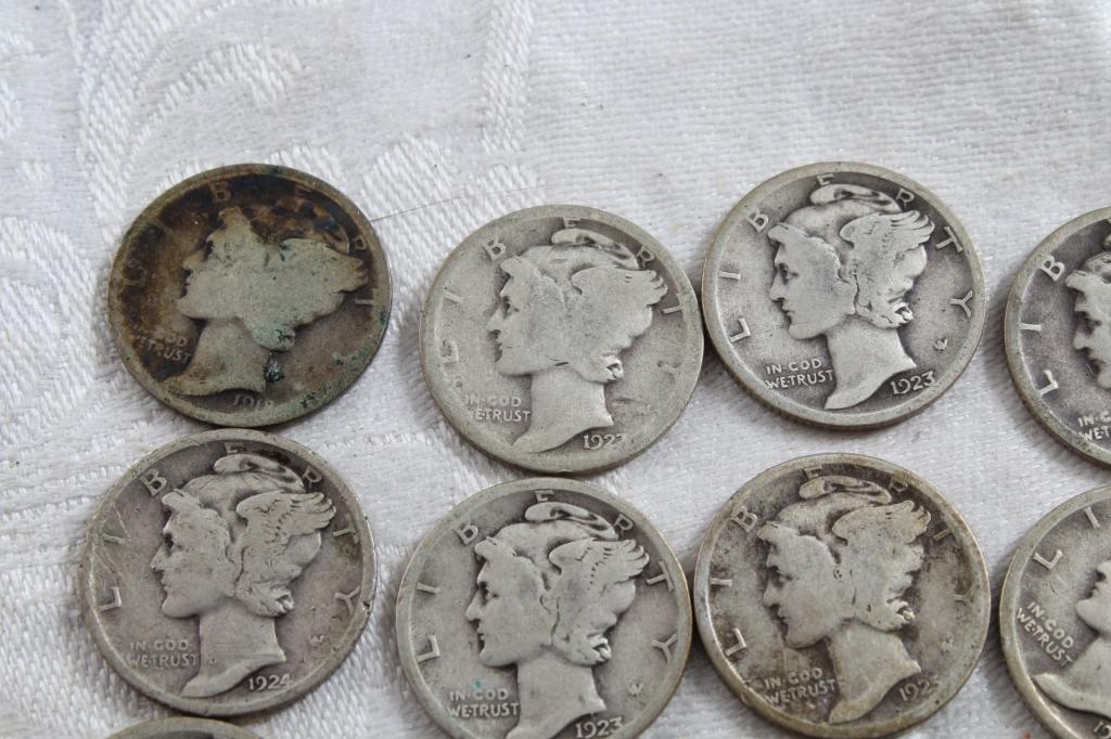 20 Mercury Dimes Teens & 20's for dates