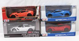 2 2019 & 2 2020 Corvette Models 1:24