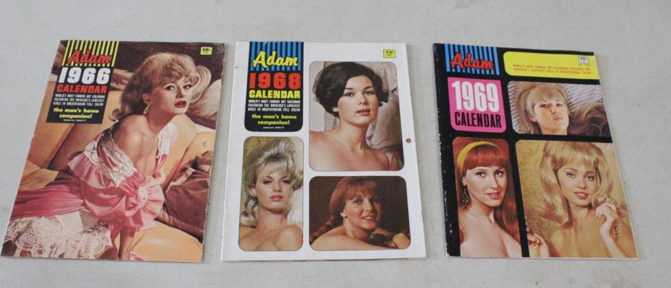 1966, 1968 &1969 Pinup Girl Adam Calendars