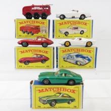 5 Lesney Matchbox Diecast Vehicles in Boxes