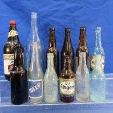 5 Schlitz, 3 Fitger's, Drewry's & Other Bottles