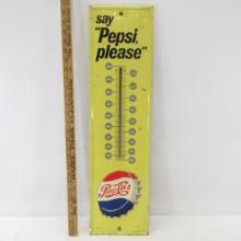 Vintage Pepsi-Cola Thermometer Sign M-165