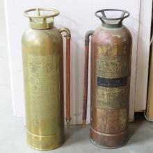 2 Antique Fire Extinguishers