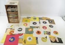 200 Assorted Vintage 45 Records With Sleeves