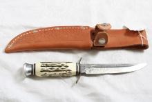 PIC Solingen Germany Fixed Blade Knife in Sheath