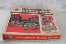 DX Getaway Chase Slot Car Game in Box 1960's Promo