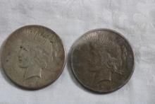 2 Peace Silver Dollars 1922 P & 1925 P