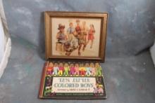1942 Ten Little Colored Boys Book & Print