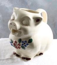 Shawnee Pottery Smiley Pig Pitcher Excellent