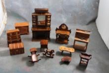 Wood Dollhouse Furniture Collection