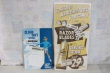 2 Store Advertising Speed Queen & Shaving Items