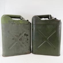 2 WWII Era Military Gas Cans