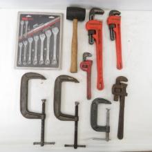 Pipe Wrenches, C Clamps, Wrench Set & More
