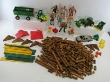 Lincoln Logs, Tractors & Wrestling Action Figures