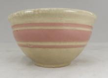 Antique Pink Banded Mini 4 x 2.5" Stoneware Bowl