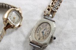 2 Vtg. Bulova Ladies Watches 1 is10k RGP Working