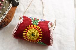 Native American Beaded Moccasins & Purse