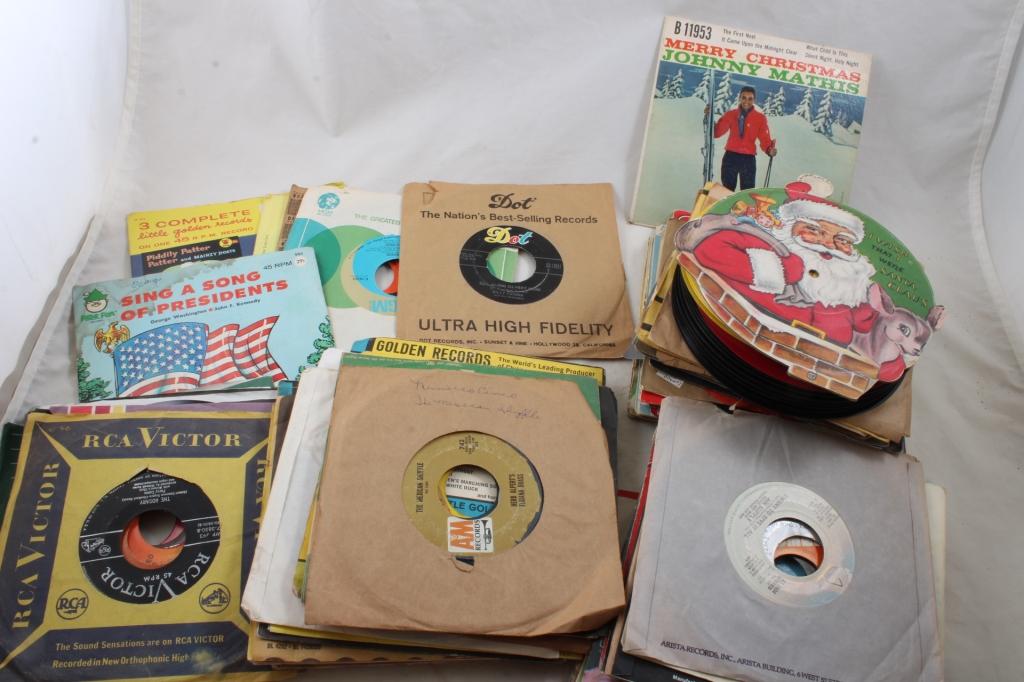 75+ Sleeved 45 RPM Records + More Variety Genres