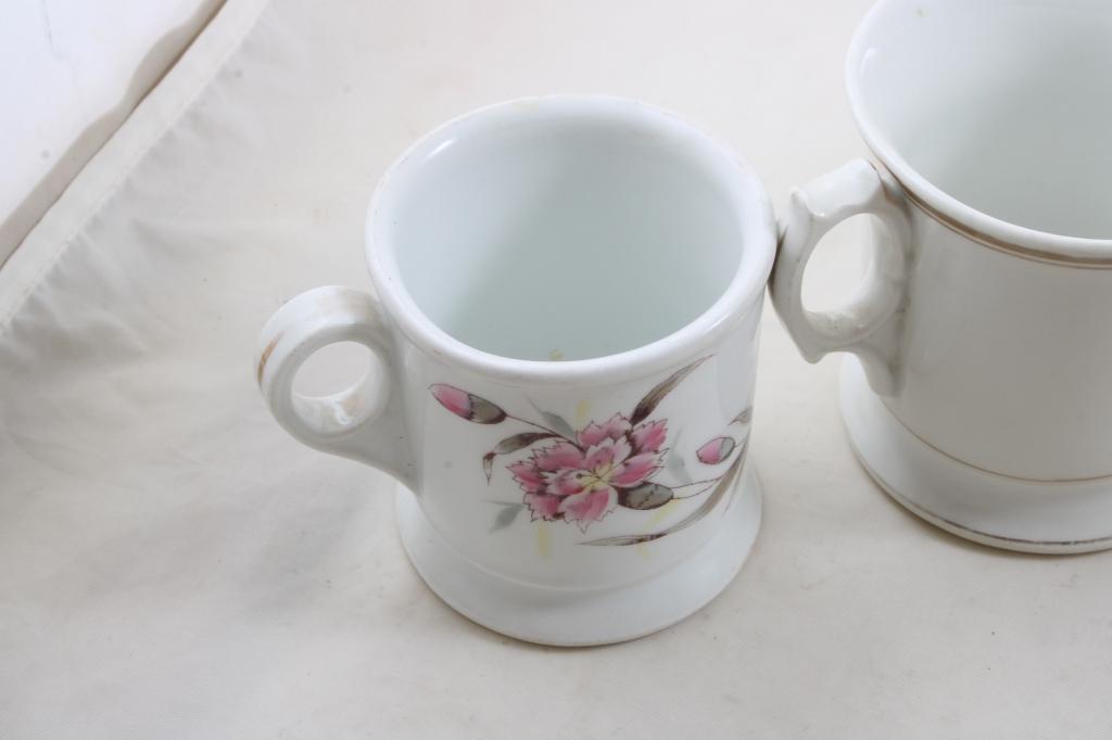 6 Antique Shaving Mugs