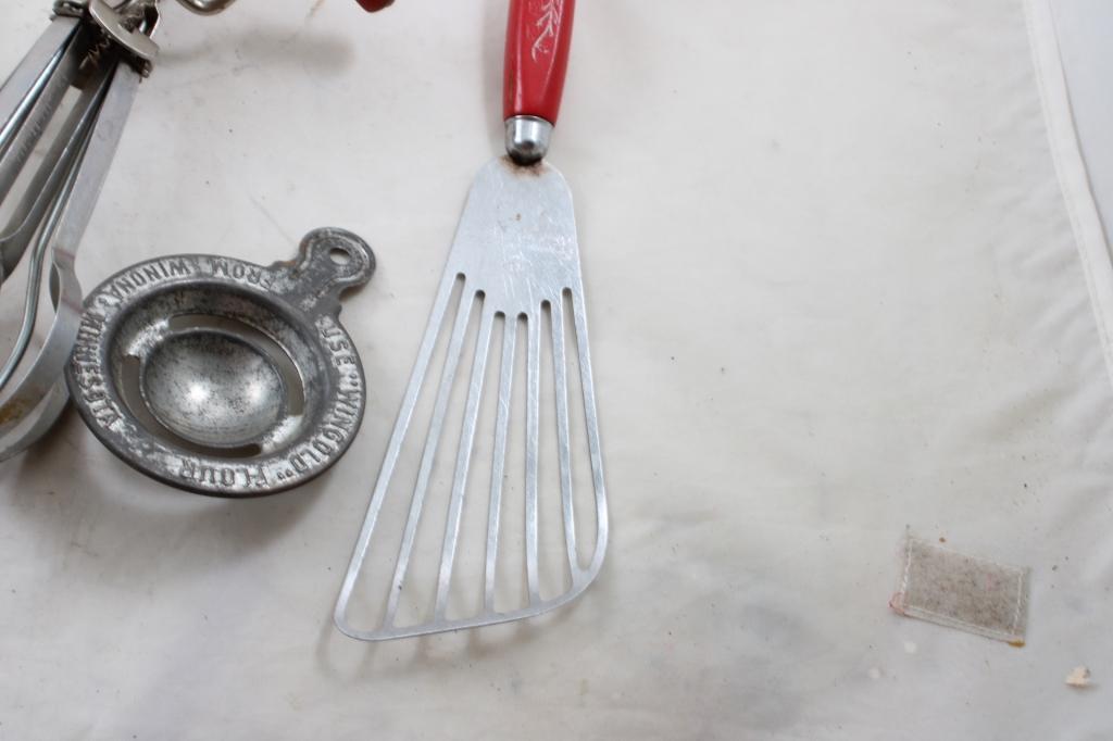 Vintage Kitchen Utensils Mashers, Beaters, & More