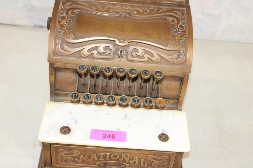 Antique Brass National Cash Register Model #130