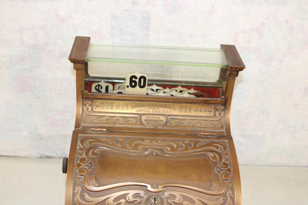 Antique Brass National Cash Register Model #130