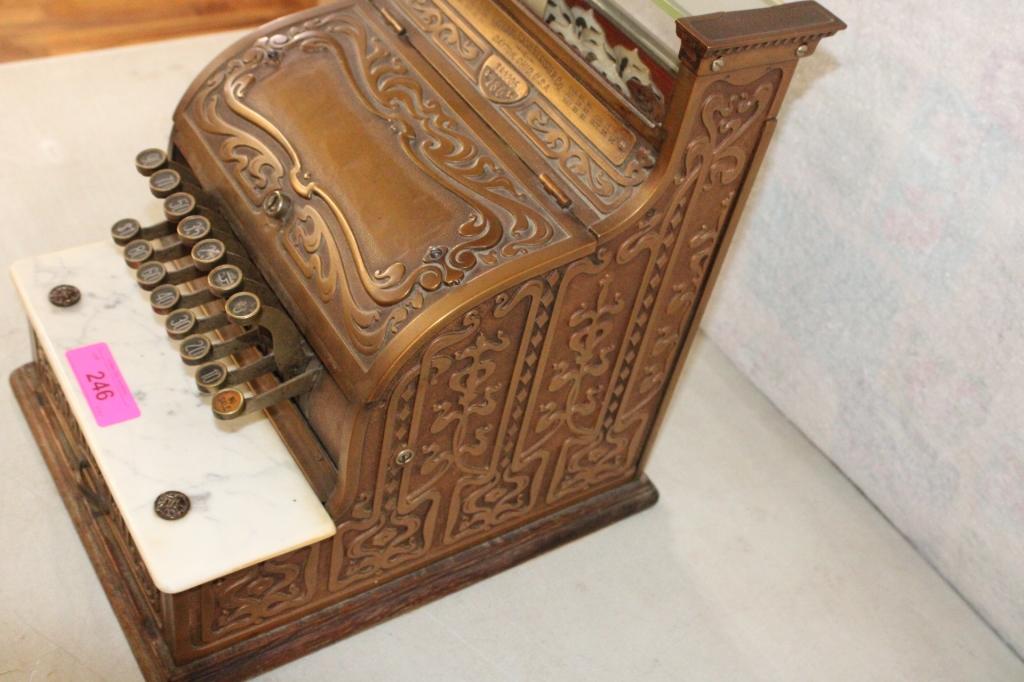 Antique Brass National Cash Register Model #130