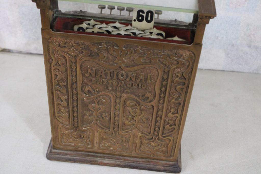 Antique Brass National Cash Register Model #130