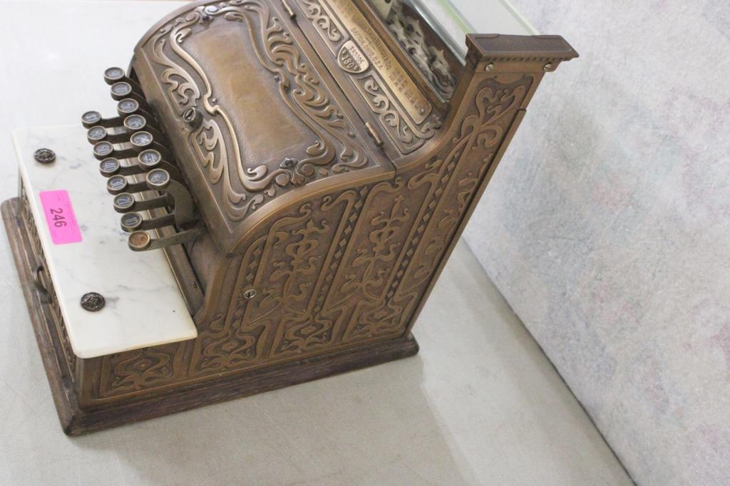 Antique Brass National Cash Register Model #130