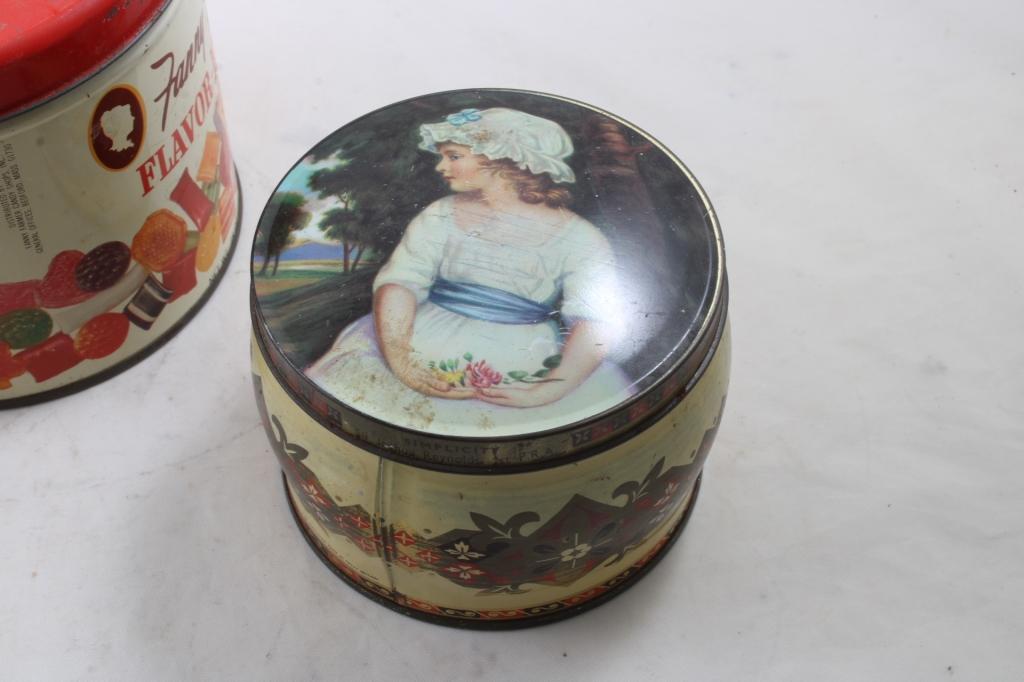 6 Vintage Candy & Nut Advertising Tins