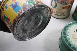 6 Vintage Candy & Nut Advertising Tins