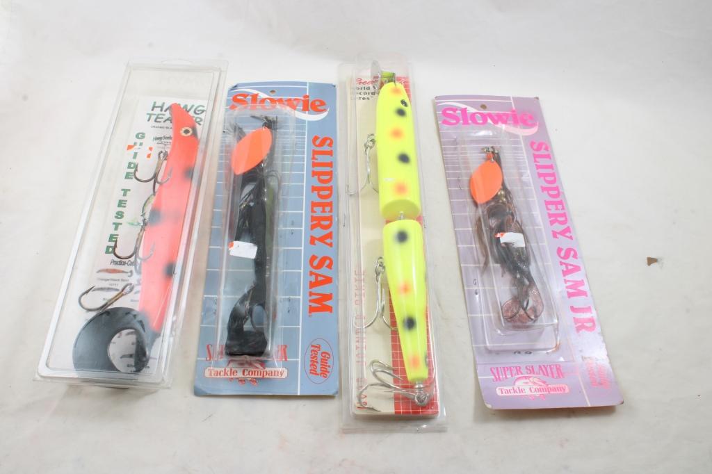 4 New Large Fishing Lures Creek Chub Jointed Pikey