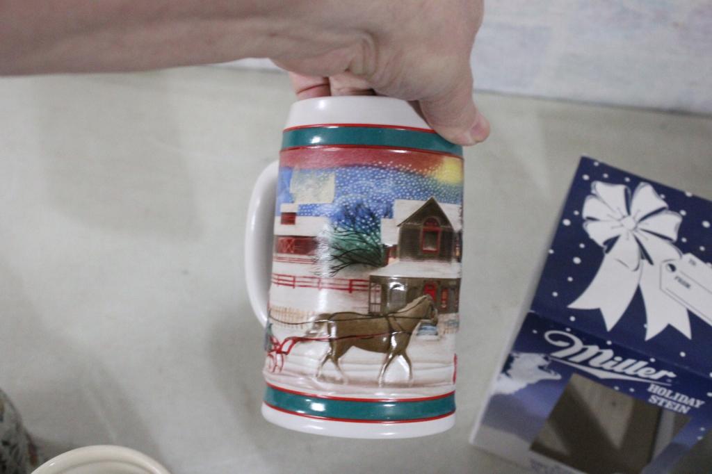 9 Assorted  Collector Beer Steins