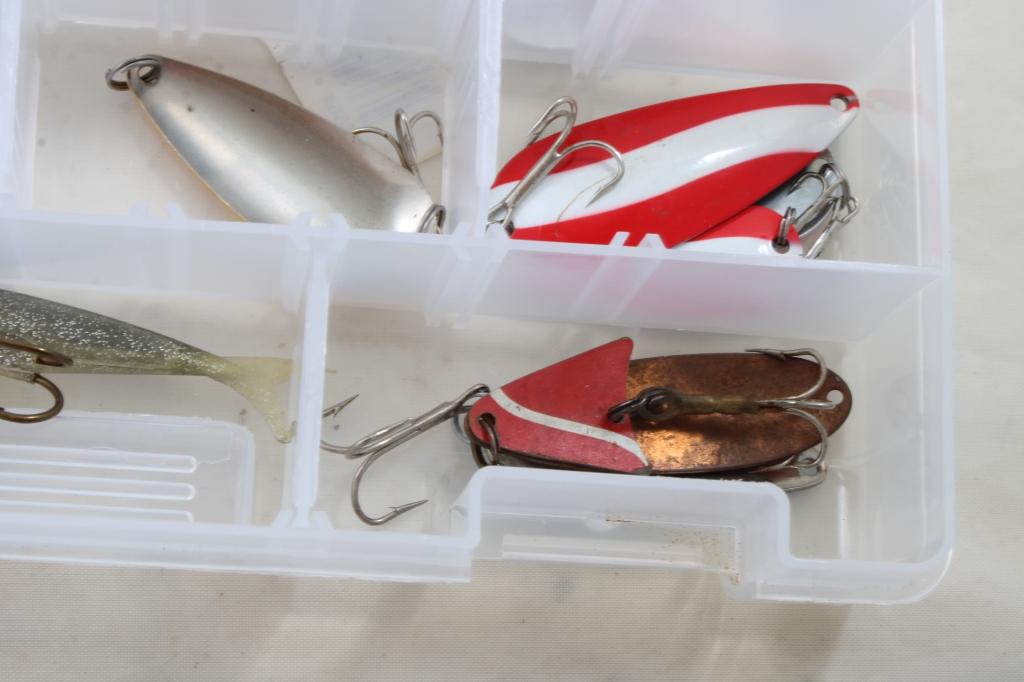 2 Containers of Fishing Lures & Spooners