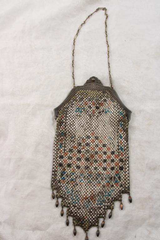 1920's Mandalian Mfg.  Art Deco Flapper Mesh Purse