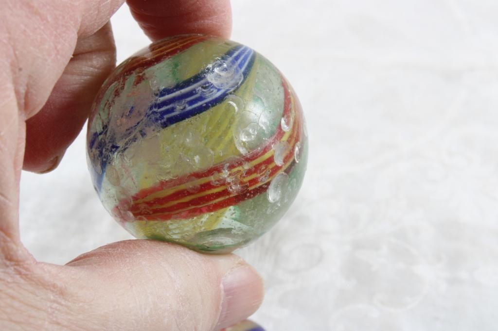 3 Antique Handmade Marbles