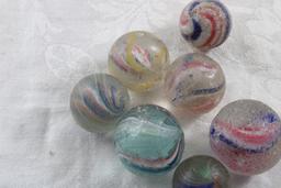 7 Antique Handmade Marbles
