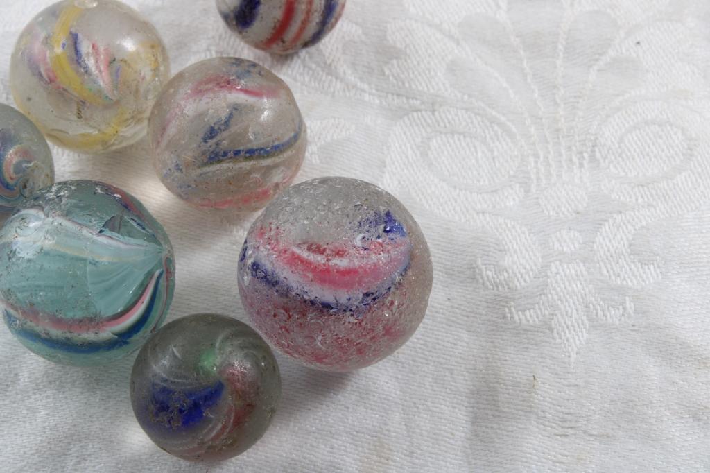 7 Antique Handmade Marbles