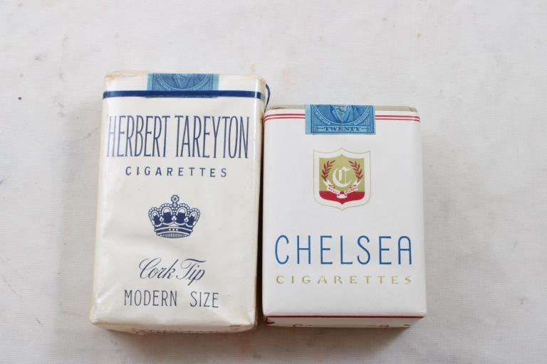 2 Unopened Packs Cigarettes Tareyton & Chelsea