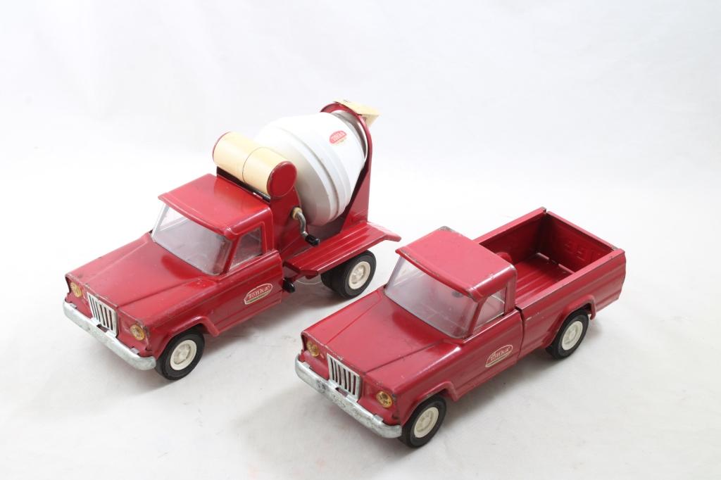 Tonka Pickup Truck & Cement Mixer Toys