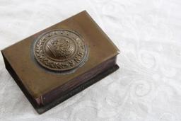 WWI Brass Gott Mit Uns Matchbox Holder & Pin