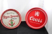 Coor's Beer Tray & Rock Spring Water Soda Tray