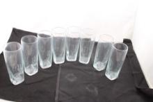 8 Bud Light Embossed Beer Glasses