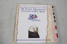 US Mint 50 State Quarters Collector's Map