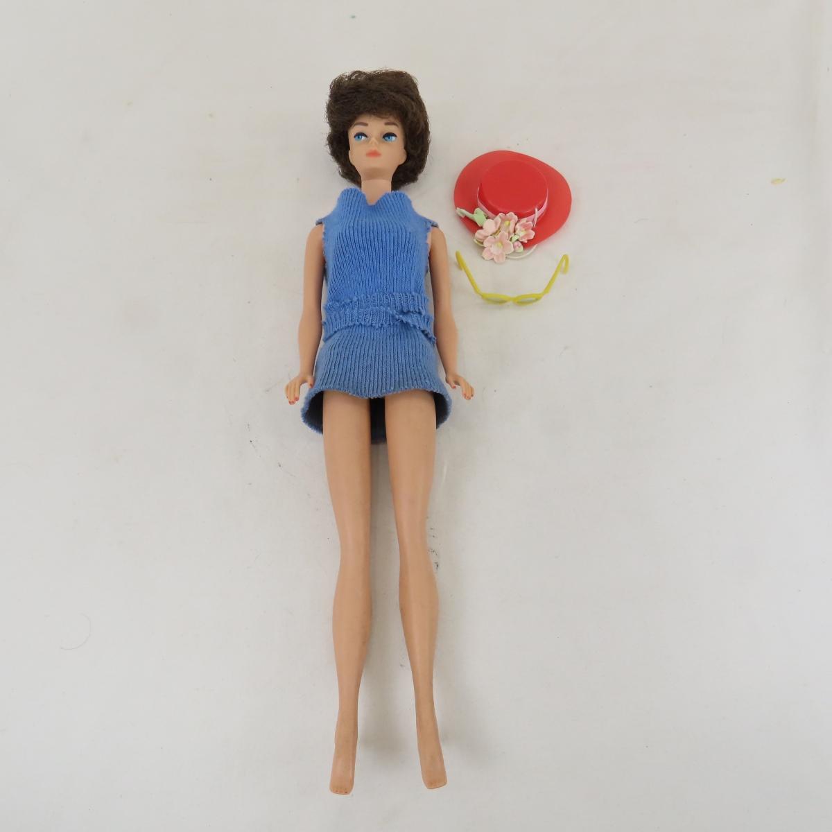 Vintage Brunette Bubble Cut Barbie Doll