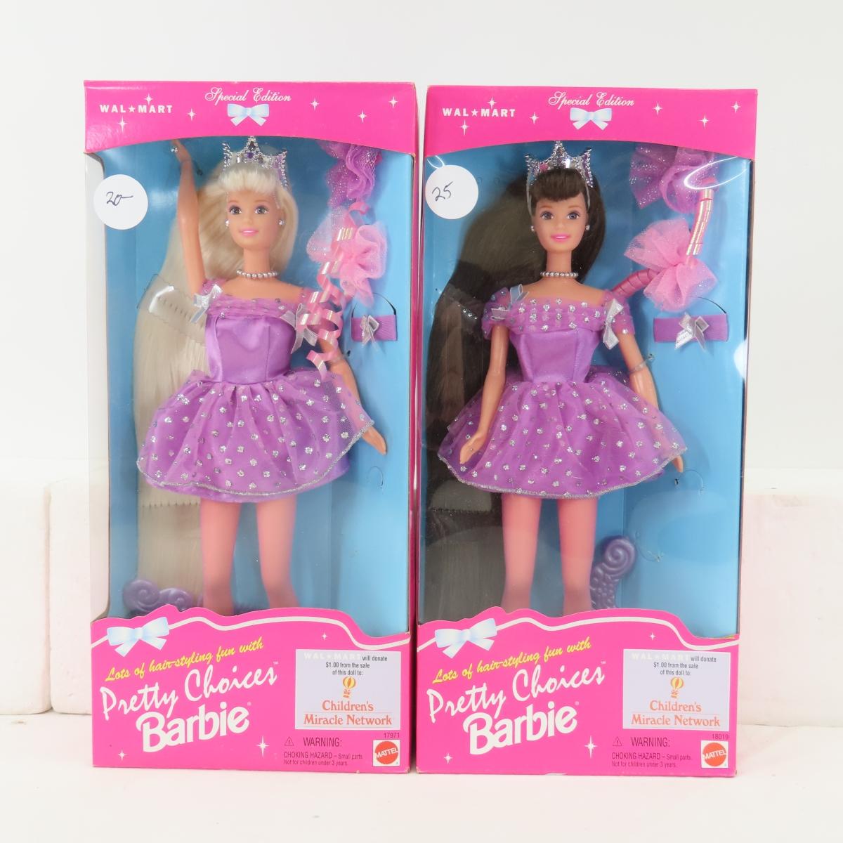 12 Vintage Walmart Exclusive Barbie Dolls in Box