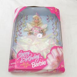 8 Vintage Birthday Barbie Dolls New in Box