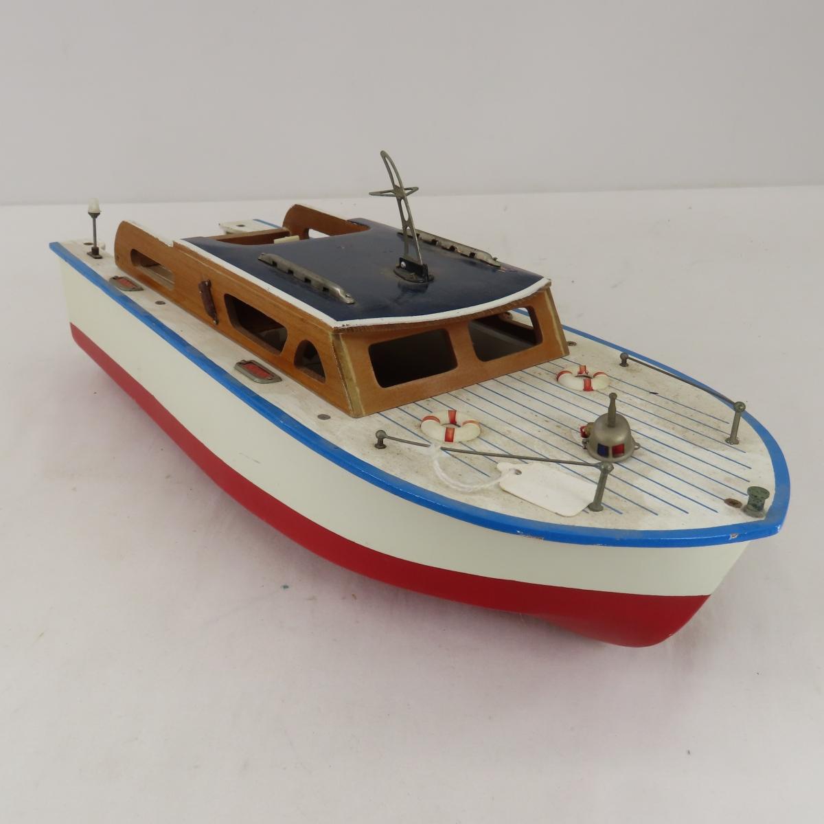 Vintage Lang Craft Motor Boat Model in Box 16"