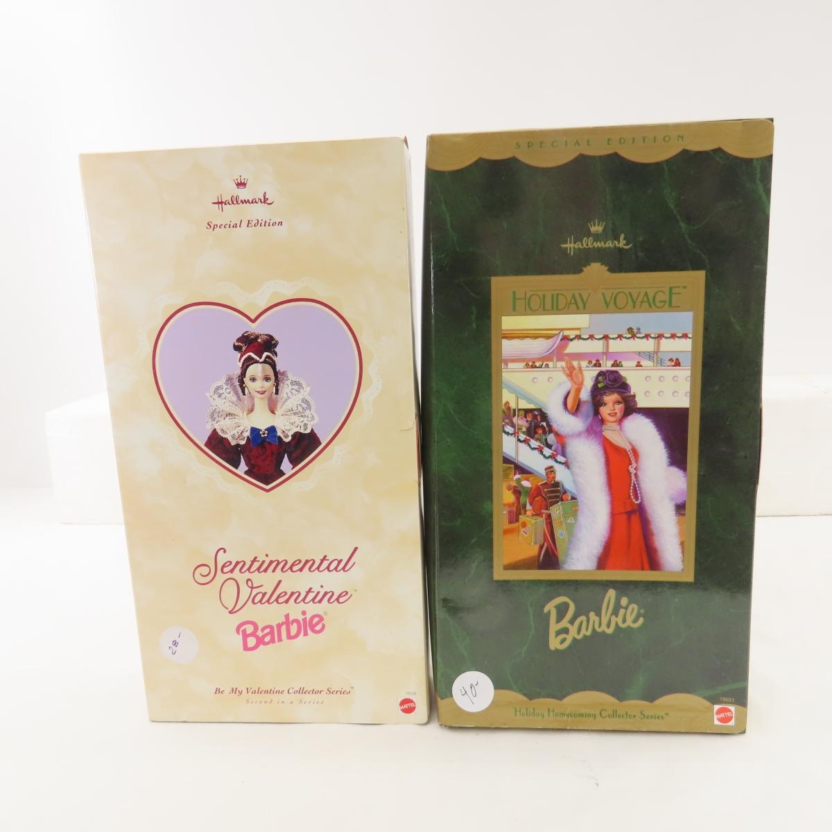 9 Christmas & Other Hallmark Barbie Dolls in Box