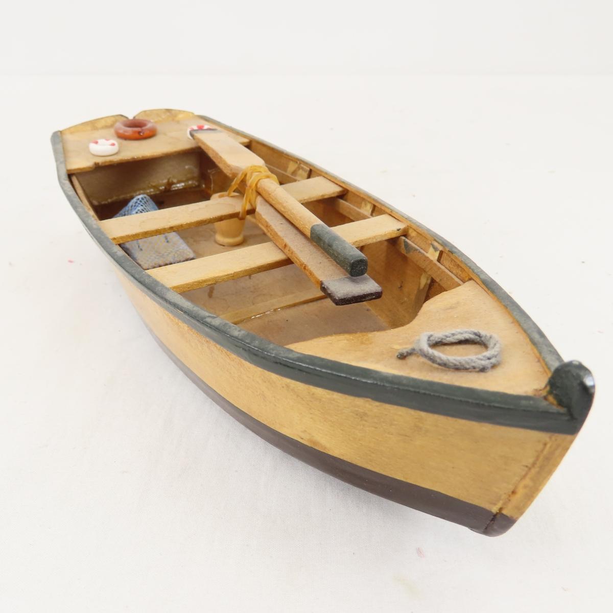 3 Vintage Wooden Boat Models - 10-10.5"